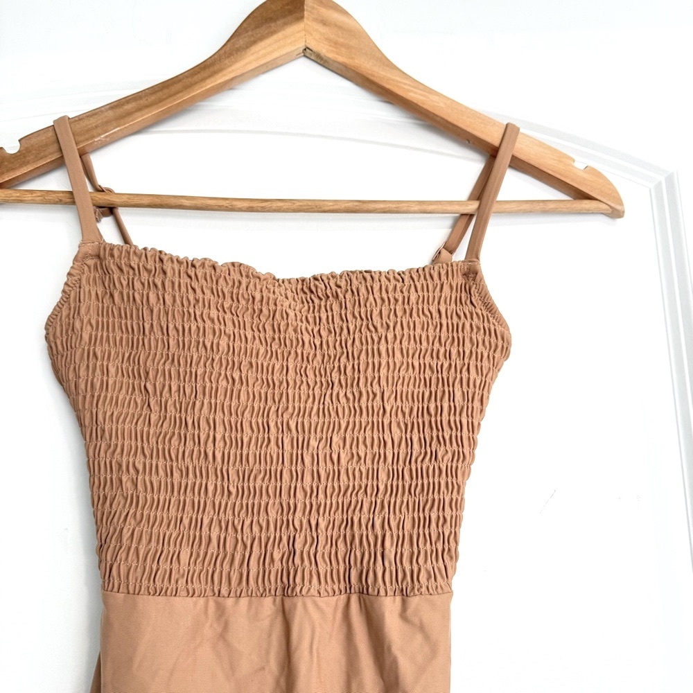 Aerie Tan One Piece Swimsuit Small-Long - Picture 2 of 8